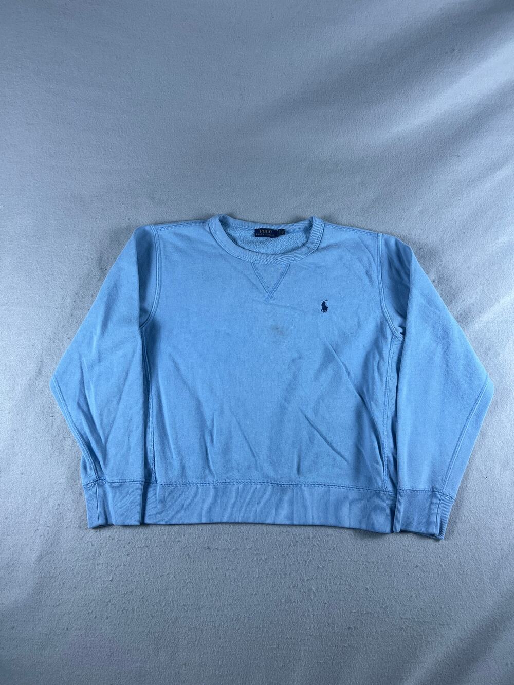 Polo Ralph Lauren Sweatshirt Youth L Blue Crew Neck Fleece Classic Pullover